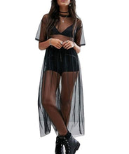 Load image into Gallery viewer, Sexy Women Mesh Sheer Bikini Cover Up Swimwear Bathing Suit Beach Dress Clubwear
