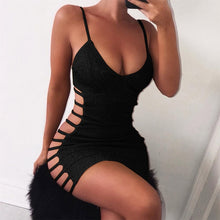 Load image into Gallery viewer, Women Skinny Mini Pencil Dress Summer Night Clubwear Ladies Evening Party Slim Dresses Sundress Sleeveless Deep V Neck Vestidos
