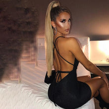 Load image into Gallery viewer, Women Skinny Mini Pencil Dress Summer Night Clubwear Ladies Evening Party Slim Dresses Sundress Sleeveless Deep V Neck Vestidos
