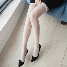 Load image into Gallery viewer, Sexy Long Stockings Womens Lace Top Silicon Strap Anti-skid Thigh High Over Knee Socks Nightclubs Hosiery Medias De Mujer

