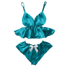 Load image into Gallery viewer, 2020 Fashion Sexy Lingerie Lace Sleepwear Womens Pajama Set Temptation Babydoll Nightwear Cute Cami Top and Shorts Pijama Mujer
