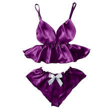 Load image into Gallery viewer, 2020 Fashion Sexy Lingerie Lace Sleepwear Womens Pajama Set Temptation Babydoll Nightwear Cute Cami Top and Shorts Pijama Mujer
