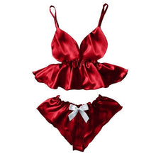 Load image into Gallery viewer, 2020 Fashion Sexy Lingerie Lace Sleepwear Womens Pajama Set Temptation Babydoll Nightwear Cute Cami Top and Shorts Pijama Mujer
