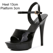 Load image into Gallery viewer, Sandals Shoes Woman Clear Heels Platform 2019 Beach Sexy Sandals Wedding Shoes Steel Tube Dancing Girl Stripper Shoes Open Toe
