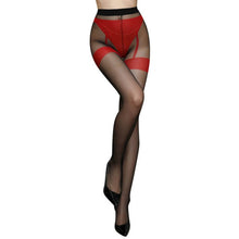 Load image into Gallery viewer, Sexy Stocking Lace Soft Top Thigh High Stockings + Suspender Garter Belt Lingerie Women&#39;s Tights Pantyhose Floral Below 60kg
