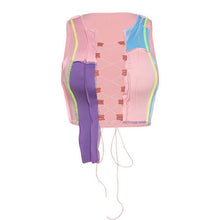 Load image into Gallery viewer, Girls Sexy Women Net Yarn Wave Point Bandage Vest Wave Point Crop Top Tank Sleeveless Summer Crop Top Cami Clubwear
