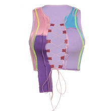 Load image into Gallery viewer, Girls Sexy Women Net Yarn Wave Point Bandage Vest Wave Point Crop Top Tank Sleeveless Summer Crop Top Cami Clubwear
