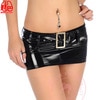 Load image into Gallery viewer, PVC Shiny MINI Skirt Women PU Latex Sexy Skirts Ladies Punk Tight Hip Slim Low Waist A-line Skirt Plus Size Denim Skirts
